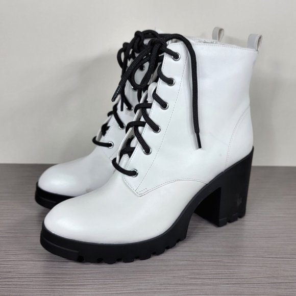 BP. Masson Bootie, White Faux Leather Womens Sz 8 - Picture 3 of 10